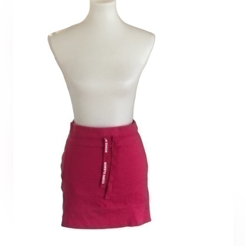 Stone Harbor pink drawstring drawstring cotton blend skirt